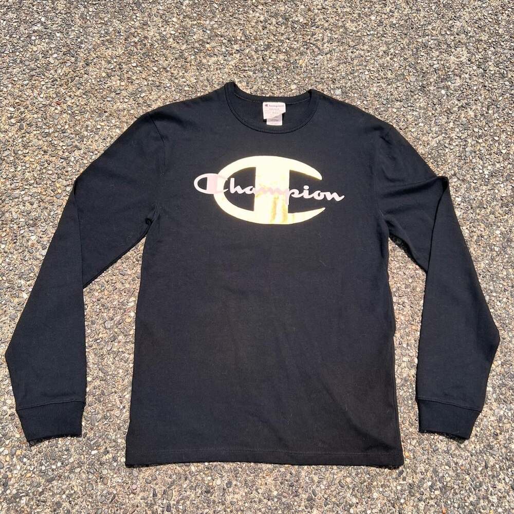 Champion Men's Black and Gold T-shirt